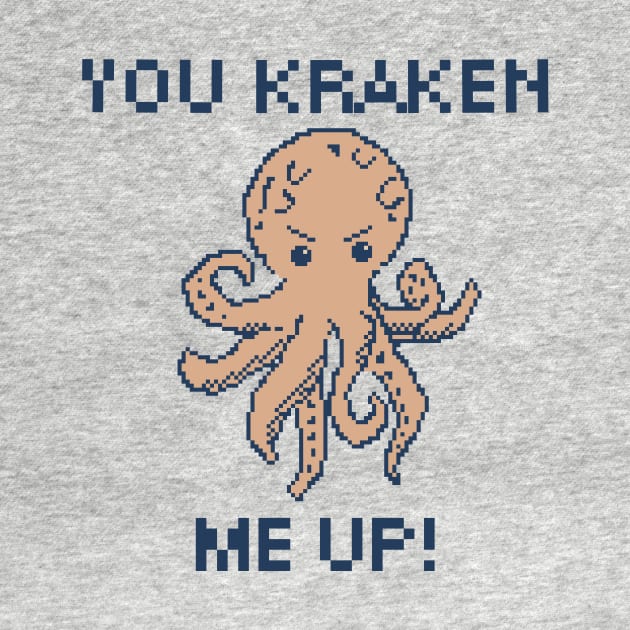 You Kraken Me Up! 8-Bit Pixel Art Giant Squid by pxlboy